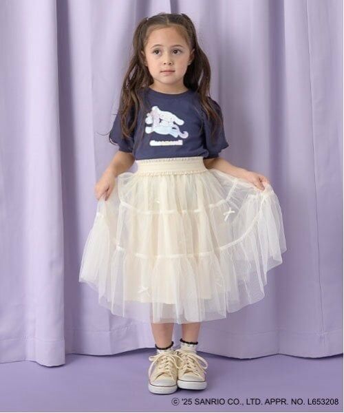 Lycee mine / リセマイン Tシャツ | 【サンリオキャラクターズ】【ソフトコットン】シナモロールオーロララメプリントパフTシャツ | 詳細16