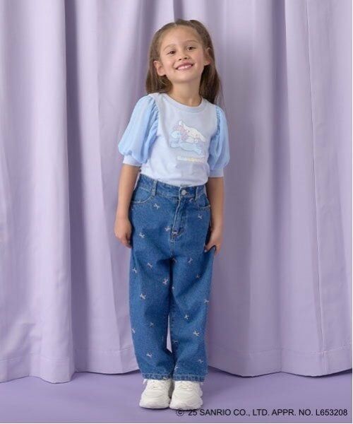 Lycee mine / リセマイン Tシャツ | 【サンリオキャラクターズ】【ソフトコットン】シナモロールオーロララメプリントパフTシャツ | 詳細18