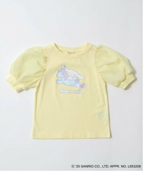 Lycee mine / リセマイン Tシャツ | 【サンリオキャラクターズ】【ソフトコットン】シナモロールオーロララメプリントパフTシャツ | 詳細2