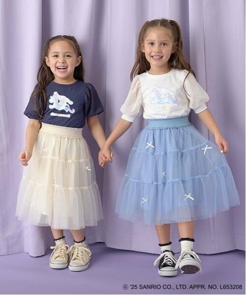 Lycee mine / リセマイン Tシャツ | 【サンリオキャラクターズ】【ソフトコットン】シナモロールオーロララメプリントパフTシャツ | 詳細21