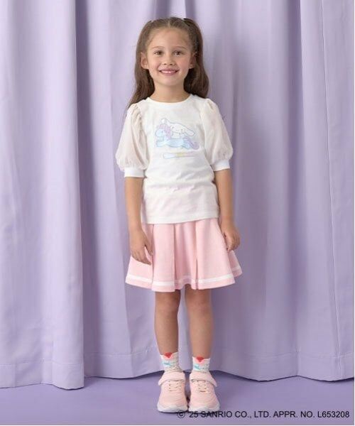 Lycee mine / リセマイン Tシャツ | 【サンリオキャラクターズ】【ソフトコットン】シナモロールオーロララメプリントパフTシャツ | 詳細8