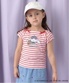 Lycee mine / リセマイン Tシャツ | 【サンリオキャラクターズ】【ソフトコットン】シナモロールリボン付きマリンTシャツ