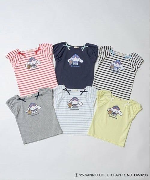 Lycee mine / リセマイン Tシャツ | 【サンリオキャラクターズ】【ソフトコットン】シナモロールリボン付きマリンTシャツ | 詳細20