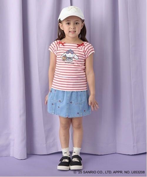 Lycee mine / リセマイン Tシャツ | 【サンリオキャラクターズ】【ソフトコットン】シナモロールリボン付きマリンTシャツ | 詳細3
