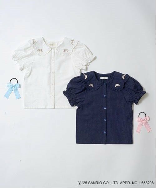 Lycee mine / リセマイン シャツ・ブラウス | 【サンリオキャラクターズ】シナモロールフリル衿ブラウス&リボンヘアゴムセット | 詳細12
