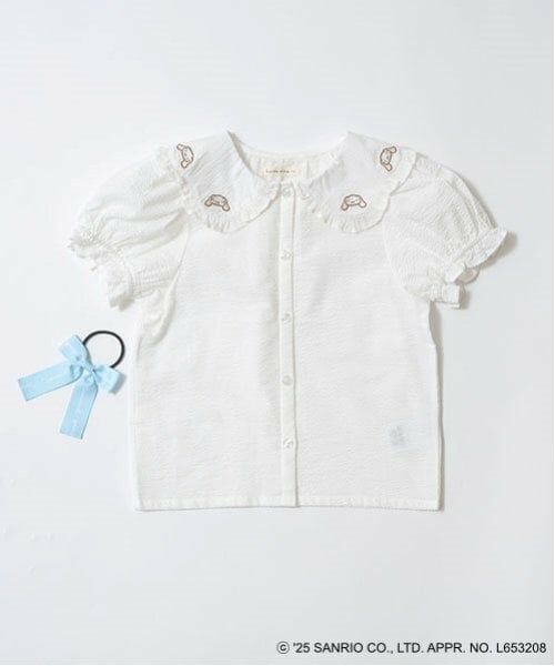 Lycee mine / リセマイン シャツ・ブラウス | 【サンリオキャラクターズ】シナモロールフリル衿ブラウス&リボンヘアゴムセット | 詳細13