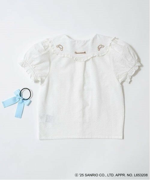 Lycee mine / リセマイン シャツ・ブラウス | 【サンリオキャラクターズ】シナモロールフリル衿ブラウス&リボンヘアゴムセット | 詳細14