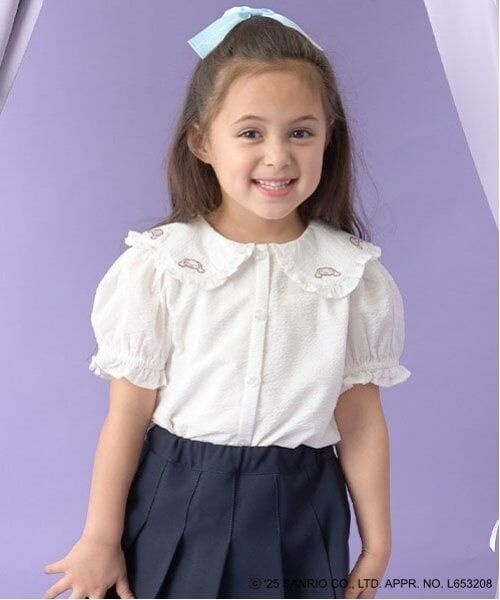 Lycee mine / リセマイン シャツ・ブラウス | 【サンリオキャラクターズ】シナモロールフリル衿ブラウス&リボンヘアゴムセット（オフ ホワイト）