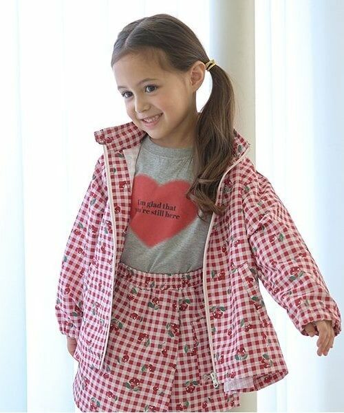 Lycee mine / リセマイン ブルゾン | 【撥水加工】バックフリルAラインマウンテンパーカ(収納袋付き)（赤）