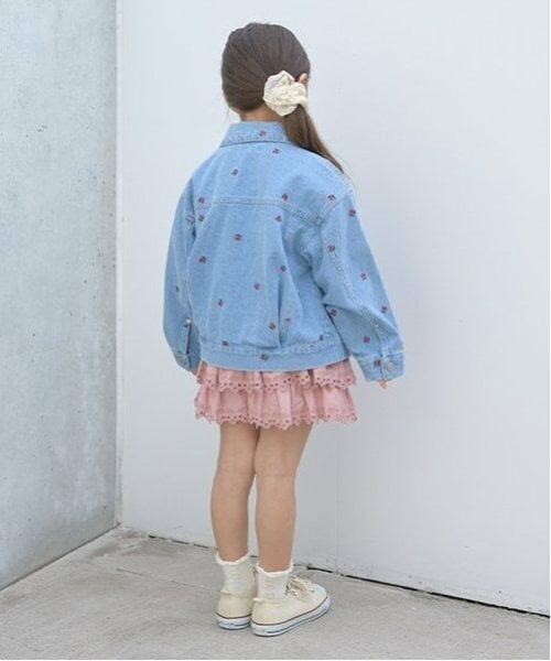 Lycee mine / リセマイン ブルゾン | 【LOVE DENIM】アソート刺しゅう総柄Gジャン | 詳細15