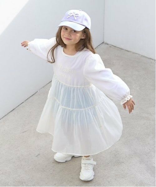 Lycee mine / リセマイン ミニ丈・ひざ丈ワンピース | シアーティアードワンピース（アイボリー）