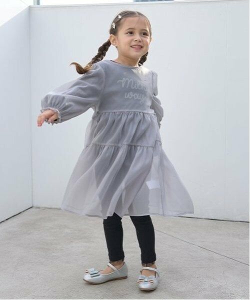 Lycee mine / リセマイン ミニ丈・ひざ丈ワンピース | シアーティアードワンピース（グレー）