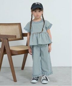 【セットアップ】フリルブラウス&フリルワイドパンツ