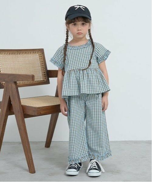 Lycee mine / リセマイン その他パンツ | 【セットアップ】フリルブラウス&フリルワイドパンツ（ミント）
