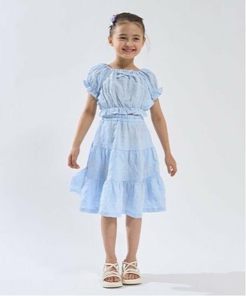 Lycee mine / リセマイン シャツ・ブラウス | 【前後どっちでもOK!】ブラウス&ティアードスカートセット（ライト ブルー）