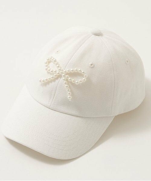 Lycee mine / リセマイン キャップ | パール調リボン付きキャップ | 詳細2