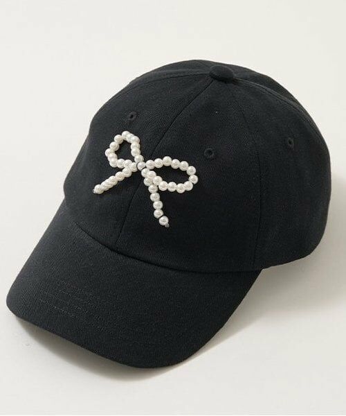 Lycee mine / リセマイン キャップ | パール調リボン付きキャップ | 詳細6