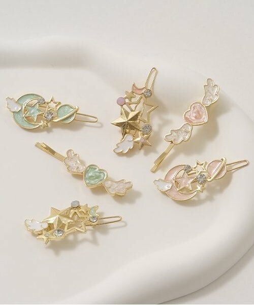 Lycee mine / リセマイン ヘアピン | ムーン&スターウィングヘアクリップ3Pセット | 詳細1