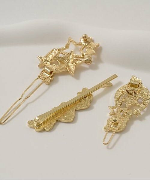 Lycee mine / リセマイン ヘアピン | ムーン&スターウィングヘアクリップ3Pセット | 詳細4