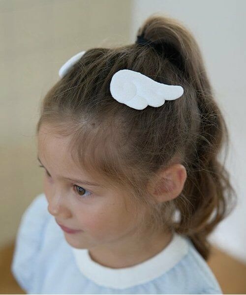 Lycee mine / リセマイン ヘアピン | ふわふわウィングヘアクリップ2Pセット（オフ ホワイト）