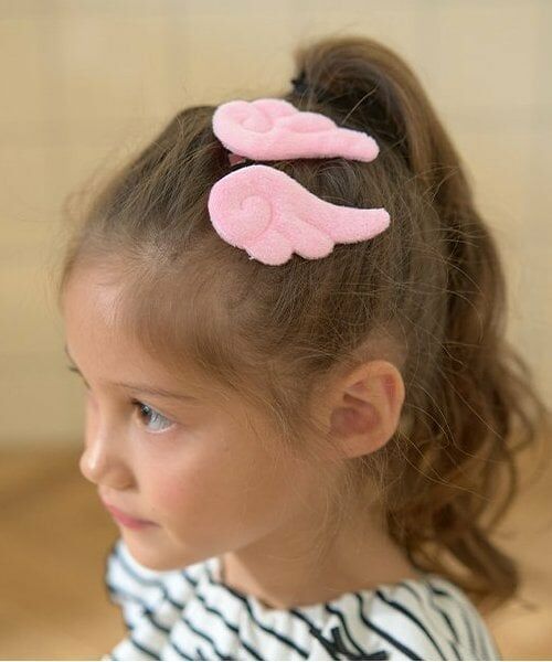 Lycee mine / リセマイン ヘアピン | ふわふわウィングヘアクリップ2Pセット（ピンク）