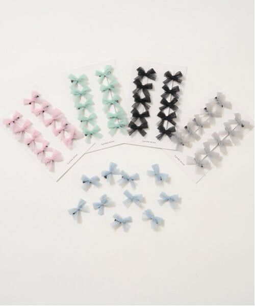 Lycee mine / リセマイン ヘアピン | チュールリボンちびヘアクリップ10Pセット | 詳細1