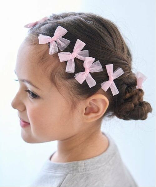 Lycee mine / リセマイン ヘアピン | チュールリボンちびヘアクリップ10Pセット（ピンク）