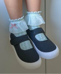 Lycee mine / リセマイン ソックス | ちびリボン付きフリルソックス