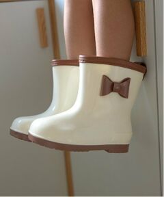 Lycee mine / リセマイン レインシューズ | リボン付きバイカラーレインブーツ