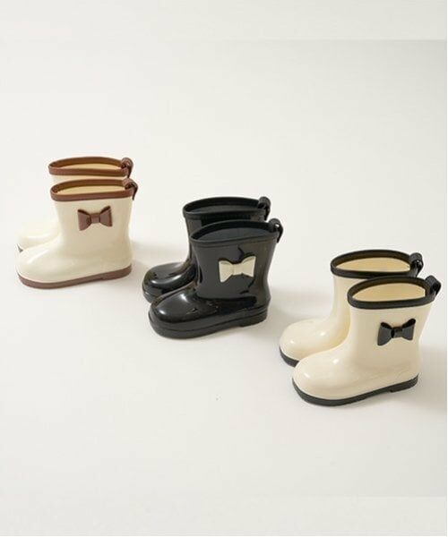 Lycee mine / リセマイン レインシューズ | リボン付きバイカラーレインブーツ | 詳細1