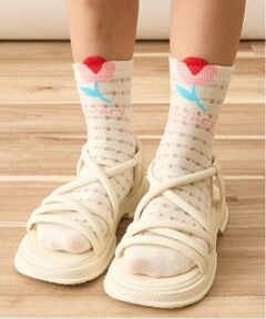 Lycee mine / リセマイン ソックス | チェックシアーフラワーアソートソックス