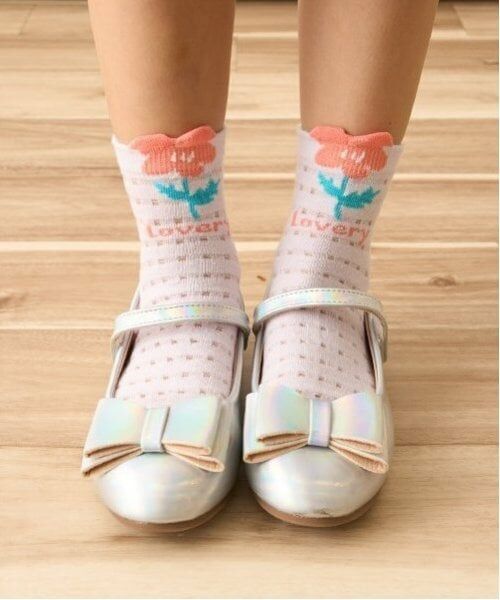 Lycee mine / リセマイン ソックス | チェックシアーフラワーアソートソックス | 詳細1