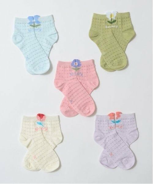 Lycee mine / リセマイン ソックス | チェックシアーフラワーアソートソックス | 詳細5