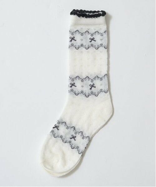 Lycee mine / リセマイン ソックス | モノトーンシアーハイソックス | 詳細7