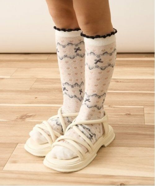 Lycee mine / リセマイン ソックス | モノトーンシアーハイソックス（オフ ホワイト）