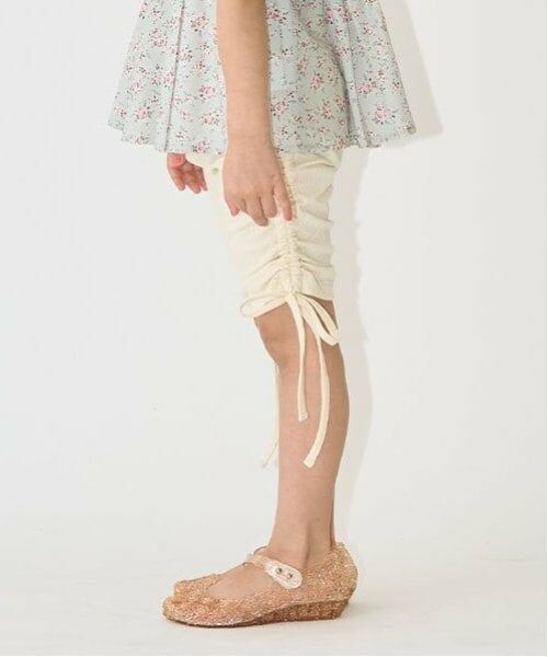 Lycee mine / リセマイン ショート・ハーフ・半端丈パンツ | 5分丈シャーリングレギンス（アイボリー）