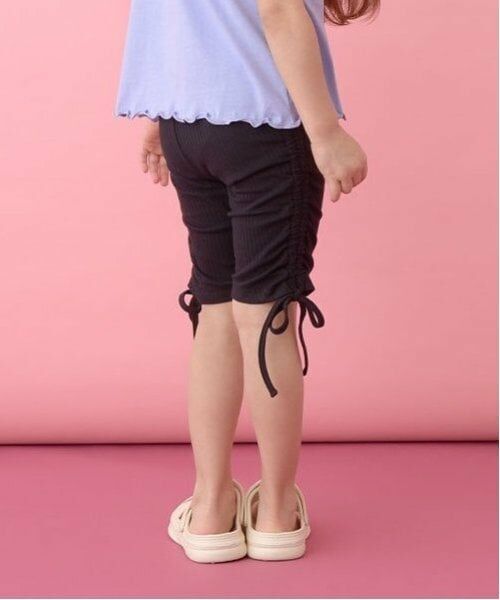 Lycee mine / リセマイン ショート・ハーフ・半端丈パンツ | 5分丈シャーリングレギンス（黒）