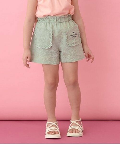 Lycee mine / リセマイン ショート・ハーフ・半端丈パンツ | 【セットアップ可能】フリルポケット付きショートパンツ(ミント)