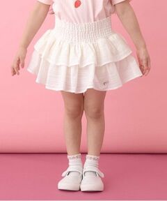 シャーリングティアードスカート(インパン付き)