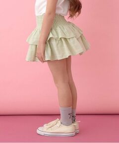Lycee mine / リセマイン ミニ・ひざ丈スカート | シャーリングティアードスカート(インパン付き)