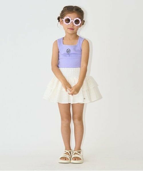 Lycee mine / リセマイン ミニ・ひざ丈スカート | シャーリングティアードスカート(インパン付き) | 詳細14