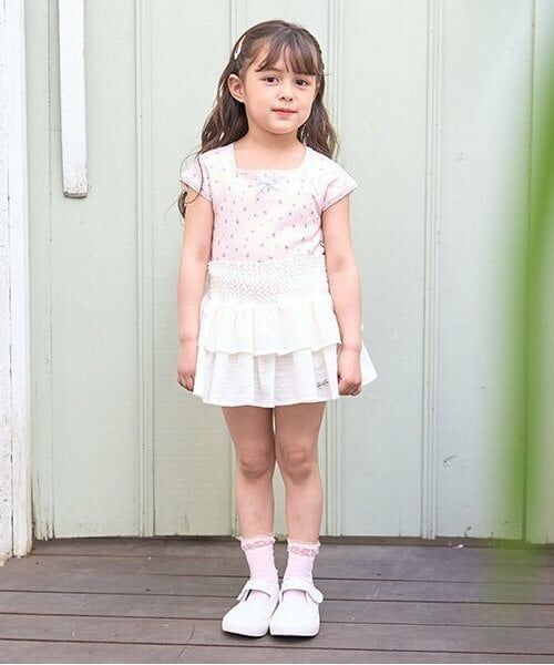 Lycee mine / リセマイン ミニ・ひざ丈スカート | シャーリングティアードスカート(インパン付き) | 詳細15
