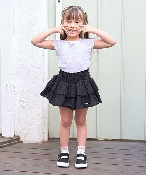 Lycee mine / リセマイン ミニ・ひざ丈スカート | シャーリングティアードスカート(インパン付き) | 詳細29