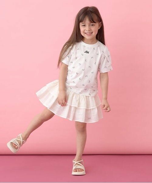 Lycee mine / リセマイン Tシャツ | 【ソフトコットン】アソート総柄タックスリーブTシャツ | 詳細10