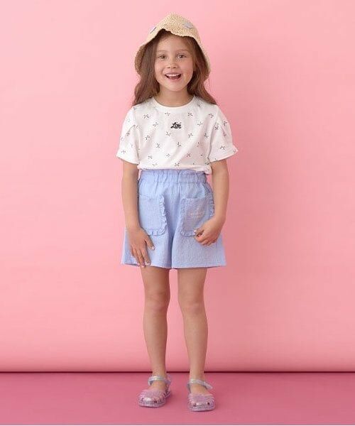 Lycee mine / リセマイン Tシャツ | 【ソフトコットン】アソート総柄タックスリーブTシャツ | 詳細7