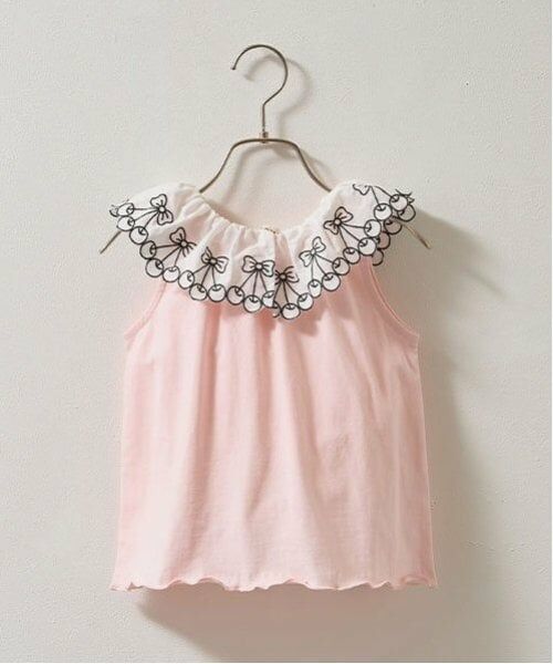 Lycee mine / リセマイン キャミソール・チューブトップ | 【ソフトコットン】チェリーレース衿トップス | 詳細2