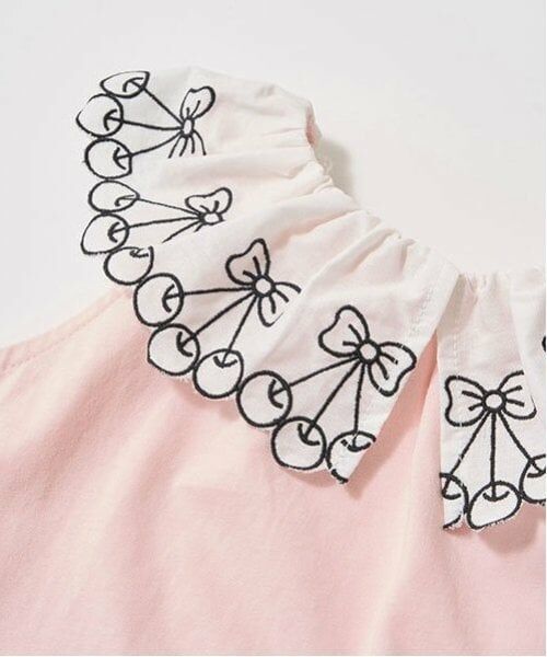 Lycee mine / リセマイン キャミソール・チューブトップ | 【ソフトコットン】チェリーレース衿トップス | 詳細4