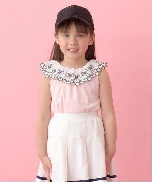 Lycee mine / リセマイン キャミソール・チューブトップ | 【ソフトコットン】チェリーレース衿トップス（モデレートピンク）