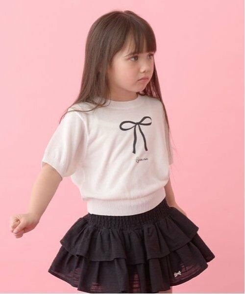 Lycee mine / リセマイン Tシャツ | 【マシンウォッシャブル】シアー半袖ニットトップス（アイボリー）