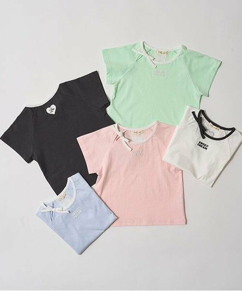 Lycee mine / リセマイン Tシャツ | 【ソフトコットン】バイカラーミニミニTシャツ | 詳細1